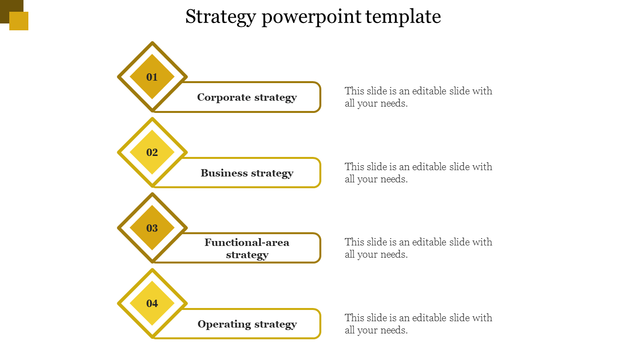 strategy powerpoint template-Yellow